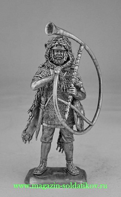 Миниатюра из металла Музыкант, династия Флавия, 96 г. н.э., 54 мм Новый век
