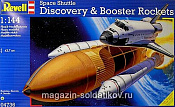Сборная модель из пластика RV 04736 Космический корабль Space Shuttle Discovery+ракета (1/144), Revell - фото