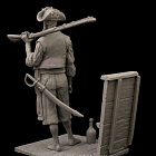 Сборная миниатюра из смолы Pirate, 75 mm (1:24) Medieval Forge Miniatures