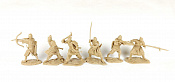 Солдатики из мягкого резиноподобного пластика Китайские воины (н 6 шт, бежевый) 1:32, Солдатики Публия - фото