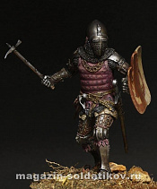 Сборная фигура из смолы Medieval knight 14 ct, 75 mm. Mercury Models - фото