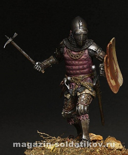 Сборная фигура из смолы Medieval knight 14 ct, 75 mm. Mercury Models