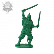 Солдатики из пластика Обоерукий мечник (зеленый), Воины и битвы - фото