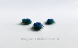 Кочки травы неоновые, синие / 5мм / 30шт. DASmodel