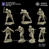 Солдатики из пластика Американские парашютисты-десантники в составе морской пехоты, 1:32 Plastic Platoon - фото