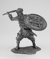 Миниатюра из олова Чудин-наемник Тевтонского ордена, XIII в., 54 мм, Солдатики Публия - фото