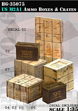 Сборная миниатюра из смолы US M2A1 Ammo Boxes & Crates (1/35), Bravo 6 - фото