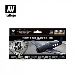 Набор Model Air US NAVY & USMC WWII 1940-1945 (8цв.) Vallejo
