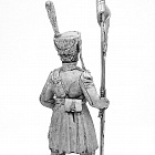 Миниатюра из олова 242 РТ Казак 2-го Александрийского конного полка С-Петербургского ополчения с пикой, 54 мм, Ратник
