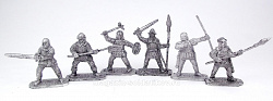 Пешие бургундцы (олово), XV век, 40 мм, Три богатыря