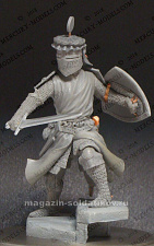 Сборная фигура из смолы Medieval knight of 13 century, 75 мм, Mercury Models - фото