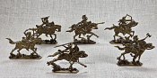 Конные амазонки 54 мм (6 шт, пластик, бронза), 54 мм, Воины и Битвы - фото