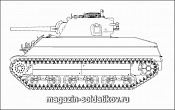Сборная модель из пластика Д Танк USMC M4A2 LATE PTO (1/35) Dragon - фото