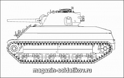 Сборная модель из пластика Д Танк USMC M4A2 LATE PTO (1/35) Dragon