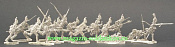 Миниатюра из металла Прусские мушкетеры в атаке, 1806-07 гг. 30 мм, Berliner Zinnfiguren - фото