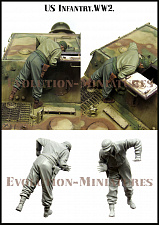 Сборная фигура из смолы ЕМ 35189 Американская пехота WWII, 1:35, Evolution - фото