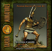 Сборная миниатюра из металла Picenian Warrior, VI-V c. B.C 75mm Tartar Miniatures - фото