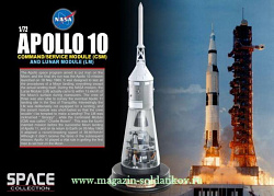 Сборная модель из пластика Д Космический аппарат NASA Apollo 10 command module & lunar module (1/72) Dragon