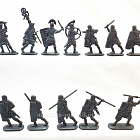 Солдатики из пластика Тевтобург: Римские легионеры (12 шт, графит) 52 мм, Солдатики ЛАД