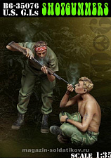 Сборная миниатюра из смолы US Gis «Shotgunners» (1/35), Bravo 6 - фото