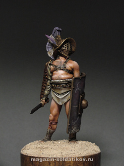 Сборная фигура из смолы Roman Gladiator Murmillo, 54 mm. Mercury Models