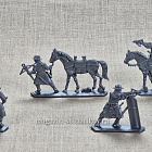 Солдатики из пластика Тевтонский орден. Арбалетчики, 54 мм (6 шт, пластик, серебро), Воины и битвы