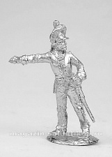 Сборные фигуры из металла Офицер армейских полков 1783-96 гг. 28 мм, Figures from Leon - фото