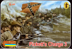 Солдатики из пластика Pickett's Charge 3 Gettisburg (1/72) Strelets