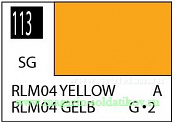 Краска художественная 10 мл. желтая RLM04, полуглянцевая, Mr. Hobby. Краски, химия, инструменты - фото