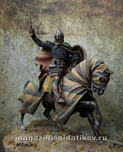 Сборная фигура из смолы Mounted knight late 12th c (смола), 54 mm. Mercury Models - фото