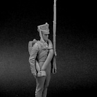 Сборная миниатюра из металла Русский мушкетер армейской пехоты (или егерь), 1812, 54 мм, Chronos miniatures