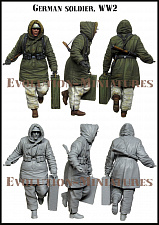 Сборная фигура из смолы ЕМ 35213 Немецкий солдат ВМВ 1:35, Evolution - фото