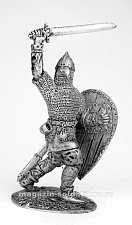 Миниатюра из металла Русский воин, X век 54 мм Новый век - фото