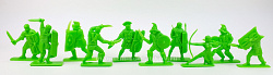 Солдатики из пластика Последняя битва, набор из 10 фигур (зеленый) 1:32, ИТАЛМАС
