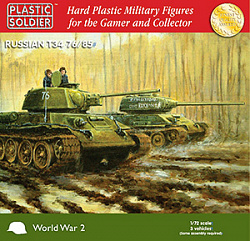 Сборная модель из пластика Easy Assembly T34 76/85, 1/72 Plastic soldiers