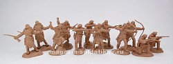 Солдатики из пластика Апачи, набор №1 (коричневый), 1:32 Paragon