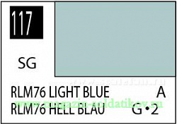 Краска художественная 10 мл. светло-голубая RLM76, полуглянцевая, Mr. Hobby