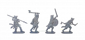 Солдатики из пластика Берсерки (4 шт, серый) 52 мм, Солдатики ЛАД - фото