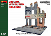 Сборная модель из пластика Диорама с разрушенными зданиями MiniArt (1/35) - фото