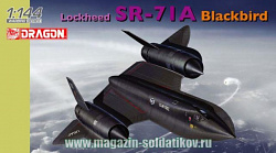 Сборная модель из пластика Д Самолет SR-71A Blackbird (1/144) Dragon