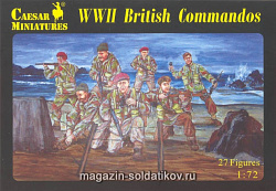 Солдатики из пластика Британские командос. Вторая мировая война (1/72) Caesar Miniatures