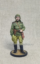 Миниатюра из металла Командир танкового батальона, 1944 г., 54 мм - фото