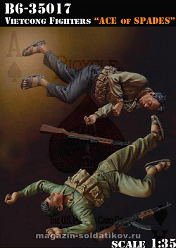 Сборная миниатюра из смолы Vietkong Fighters «Ace of Spades», (1/35), Bravo 6