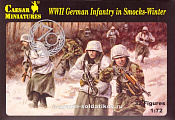 Солдатики из пластика Немецкая пехота в зимнем камуфляже (1/72) Caesar Miniatures - фото