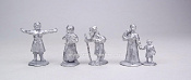 Сборные фигуры из металла Крестьяне, набор №2, 28 мм, Figures from Leon - фото