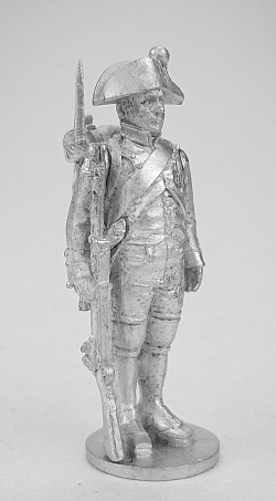 Сборная миниатюра из металла Фузилер линейной пехоты в шляпе. Франция, 1802-1806 гг, 28 мм, Аванпост