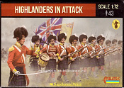 Солдатики из пластика Шотландцы в атаке (1/72) Strelets - фото