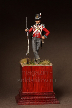 Сборная фигура из смолы SM 5415 Рядовой роты центра 1-го полка Пешей Гвардии. Великобритания 1810-15, 54 мм, SOGA miniatures