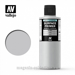 Акриловый грунт - полиуретановый, серый, 200 мм Vallejo