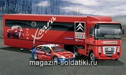Сборная модель из пластика ИТАвтомобиль Citroen Racing Team & with Car (1/24) Italeri